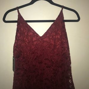 En Focus Studio Red Lace dress